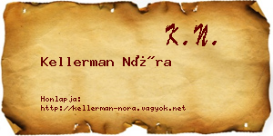 Kellerman Nóra névjegykártya